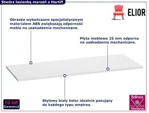 Prostokątny blat łazienkowy pod umywalke 120 cm – Tiris 7X
