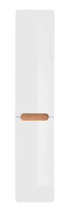 Słupek Łazienkowy Z Koszem A9-R79 – designerski, biały połysk, dąb craft złoty, 35x35x170 cm