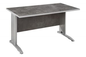 Biurko prostokątne Tim – nowoczesna konstrukcja, ciemnoszary, 137x67x75 cm, płyta wiórowa