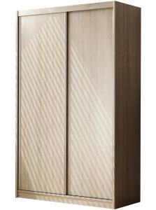 Nowoczesna szafa przesuwna R1-A64 – funkcjonalne wnętrze, minimalistyczny design, 240 cm x 143 cm x 67 cm, laminowana płyta