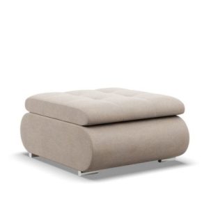 Pufa otwierana, schowek, Bosco, velvet, 70x88x42 cm, beżowa