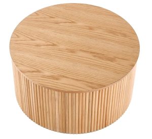 Okrągły stolik kawowy do salonu L4-N68 – rustykalny styl, naturalne materiały, średnica 80 cm