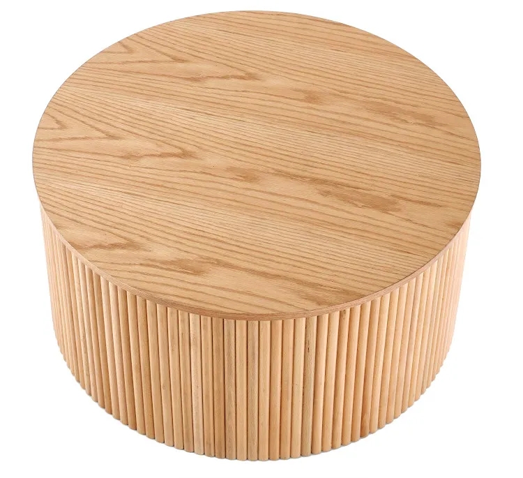 Okrągły stolik kawowy do salonu L4-N68 – rustykalny styl, naturalne materiały, średnica 80 cm