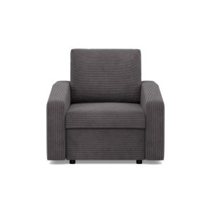 Fotel do salonu, BLOM, sztruks, 83x92x92 cm, ciemny szary