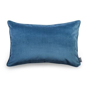 Poduszka dekoracyjna Jeans Blue – welurowa tkanina, niebieski kolor, 40×60 cm