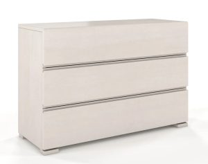 Komoda drewniana z szufladami Narcyx 2S – Biały mat