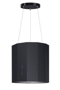 TOFLESZ POLARIS MINI 40CM – okap wyspowy, czarny mat, nowoczesny design