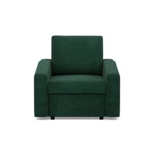 Fotel do salonu, BLOM, sztruks, 83x92x92 cm, butelkowa zieleń