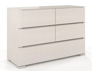Komoda drewniana 5 szuflad Inca 4S – Biały mat