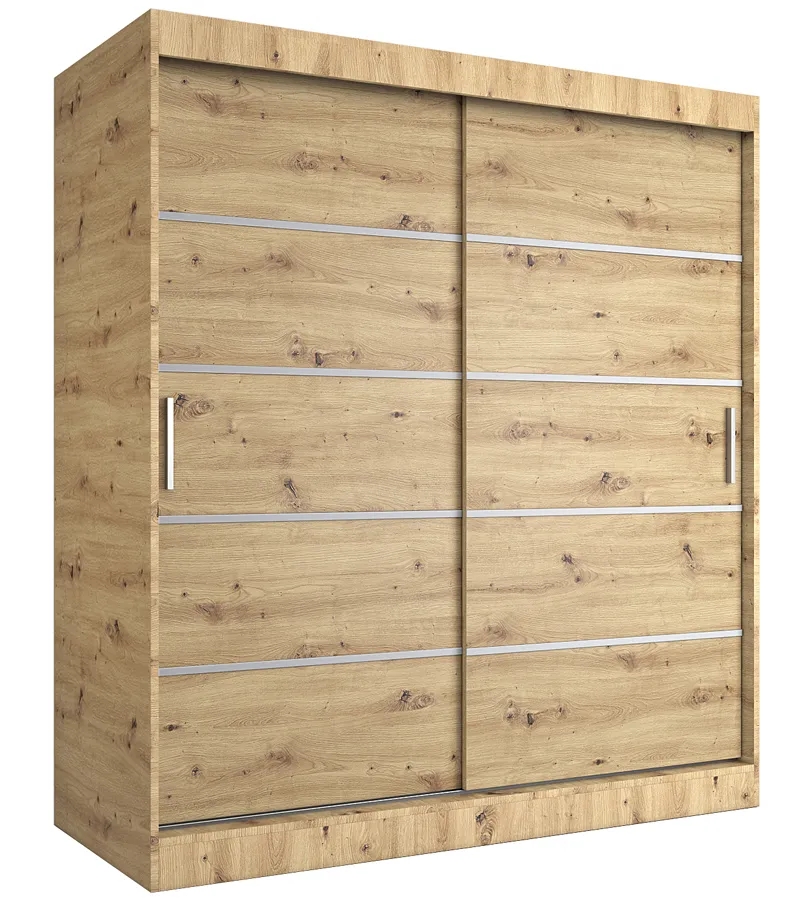 Szafa przesuwna dąb artisan 180 cm – Bohosa 5X