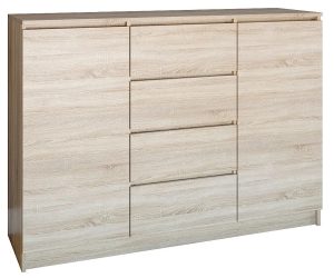 Komoda Na Ubrania Z Szufladami I 2 Szafkami Dąb Sonoma D7-L44