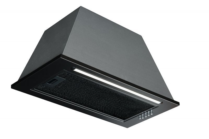 TOFLESZ LINEA BRAVO 90CM CZARNY OKAP DO ZABUDOWY – wydajność 500m3/h, nowoczesny design, stal malowana proszkowo