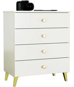 Kaszmirowa komoda w stylu glamour 4 szuflady – Adeks 5X