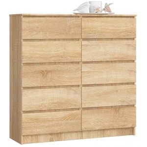 Skandynawska Komoda Do Salonu Dąb Sonoma M4-W39 – pojemne szuflady, nowoczesny design, wysoka jakość