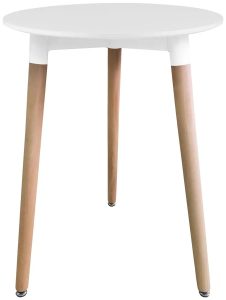 Biały okrągły stół skandynawski 60 cm – Minte 3X