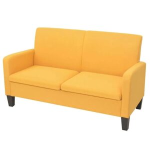 Stylowa kanapa Ezorep 2Q – wygodna, elegancka, żółta, tkanina