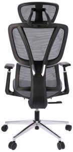 Szare ergonomiczne krzesło biurowe z zagłówkiem –  Floris 3X