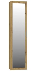 Szafa Z Lustrem Dąb Artisan L8-R12 – funkcjonalna, minimalistyczna, wysokość 180 cm, szerokość 50 cm, głębokość 35 cm