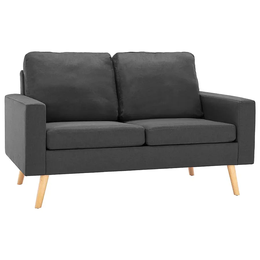 2-osobowa ciemnoszara sofa – Muria 2Q, tkanina Alcantar Pro, lite drewno sosnowe