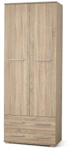Szafa Kaloe C3 – pojemna, elegancka, dąb sonoma, wysoka 200 cm