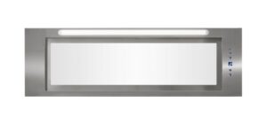 TOFLESZ LUMINO 90CM INOX – elegancka forma, biała szyba, stal nierdzewna