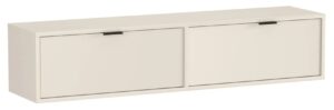 Kaszmirowa minimalistyczna szafka RTV R2-A32 – nowoczesny design, funkcjonalność, 140 cm szerokości