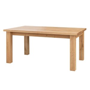 Rozsuwany stół dębowy Grossi – naturalne drewno, rozmiar 160×90