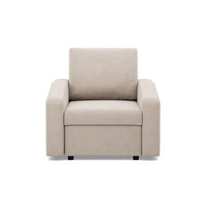 Fotel do salonu, BLOM, velvet, 83x92x92 cm, beżowy