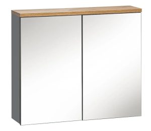 Szafka łazienkowa z lustrem – Dixi 6X grafit, nowoczesny design, 60 cm, wysoka jakość