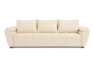 Nowoczesna kremowa sofa – Endora 4X, funkcja spania, pojemnik na pościel, materiał velvet