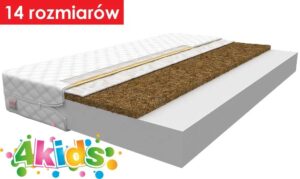 Materac Dla Dzieci Młodzieży F0-N71 – piankowy, kokosowy, hypoalergiczny, 8 cm grubości