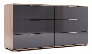 Komoda z szufladami dąb craft + lava mat – Kyle 20X