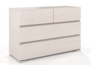Komoda drewniana z szufladami Narcyx 3S – Biały mat