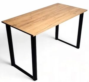 Industrialny stół na metalowych nogach 120×60 dąb craft złoty – Elsi