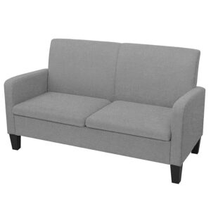 Stylowa kanapa Ezorep 2Q – elegancki design, jasnoszara, tkanina Alcantar Pro