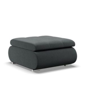 Pufa otwierana, schowek, Bosco, velvet, 70x88x42 cm, ciemny szary