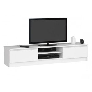 Szafka rtv, stolik, 2D1P, 160x40x33 cm, biel, mat