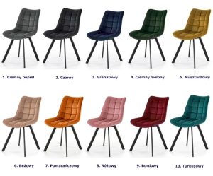 Komplet Ciemnozielonych Pikowanych Krzeseł Do Kuchni – komfort, nowoczesny design, 4 sztuki, tkanina Alcantar Pro