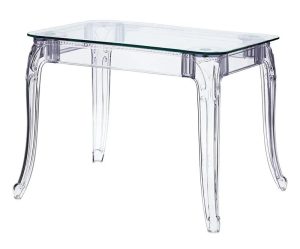 Transparentny stół prostokątny Z5-M85 – nowoczesny design, transparentny kolor, poliwęglan