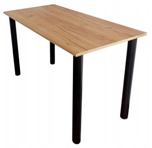 Minimalistyczny stół z wkręcanymi nogami 120×60 dąb craft złoty – Maros
