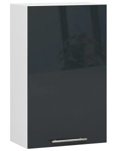 Grafitowa nowoczesna wisząca szafka kuchenna – Poli 14X