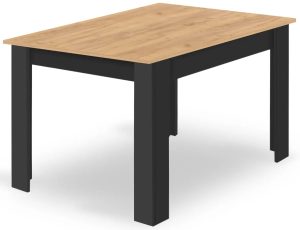 Stół prostokątny w stylu skandynawskim dąb artisan + czarny – Silio 4X