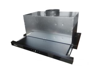 FALMEC Slim Vetro 60 Plus Black – nowoczesny okap, 4 biegi, czarny, stal nierdzewna, szkło hartowane