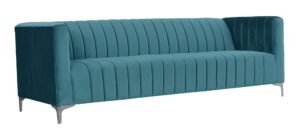 Welurowa sofa trzyosobowa Elior R4-Z20 – miękka, elegancka, 9 kolorów, materiał Fresh 7XC