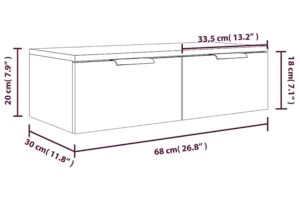 Zestaw dwóch szafek szarość betonu – nowoczesny design, minimalistyczny styl, elegancka forma, materiał z płyty meblowej