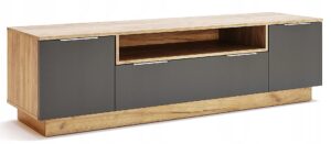Nowoczesna Szafka Pod Telewizor Dąb Craft + Lava Mat D4-P96 – elegancka, funkcjonalna, minimalistyczna