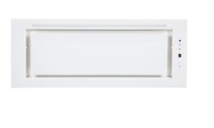 TOFLESZ LINEA GLASS 90CM BIAŁY OKAP DO ZABUDOWY – 850m3/h, dotykowe sterowanie, pilot zdalnego sterowania, timer
