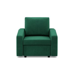 Fotel do salonu, BLOM, velvet, 83x92x92 cm, butelkowa zieleń