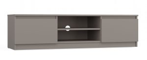 Szafka RTV, Malwa, 140x40x36 cm, szary, mat