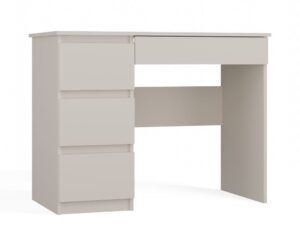 Biurko Mijas – nowoczesne z 4 szufladami, beżowe, 98x51x76 cm, płyta laminowana